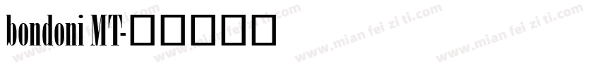 bondoni MT字体转换